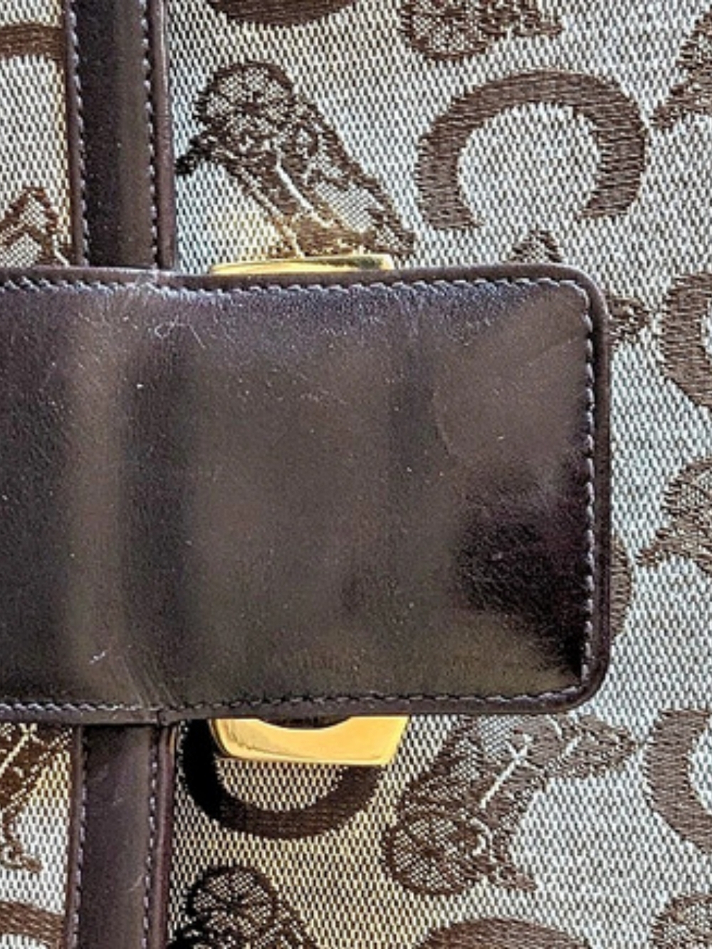 Vintage Celine C Sulky Horse Carriage Jacquard Bag & Wallet Set - Picture 9 of 12